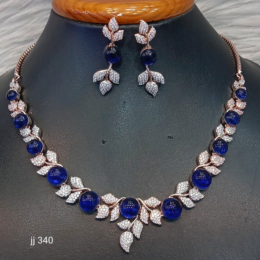 Jain Jewellers American Diamond Jewellery Necklace Set