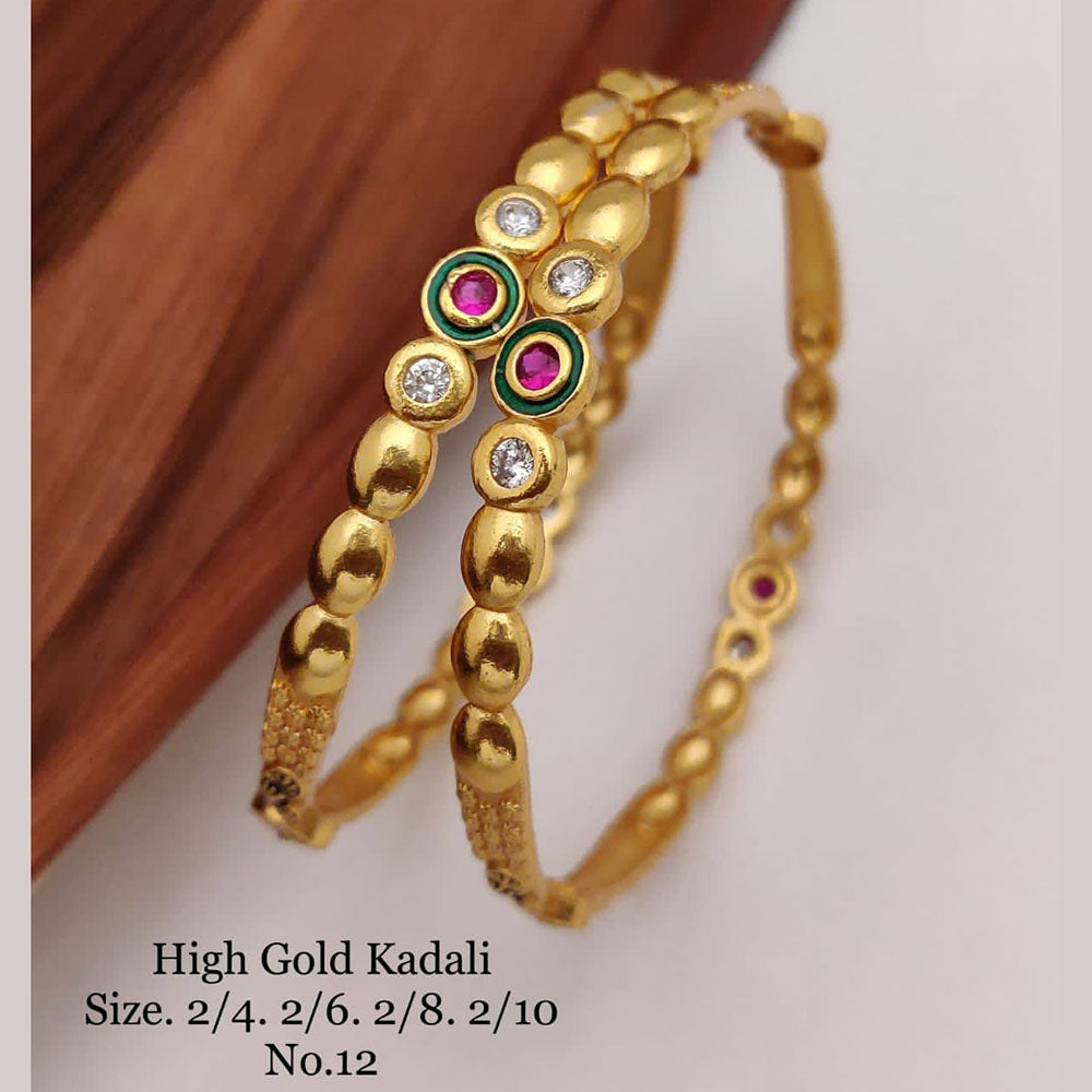 FS Collection Gold Plated Bangles Set - 11411171GL