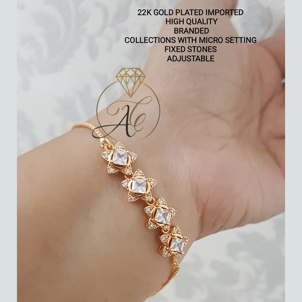 FS Collection Ad Stone Gold Plated Bracelet