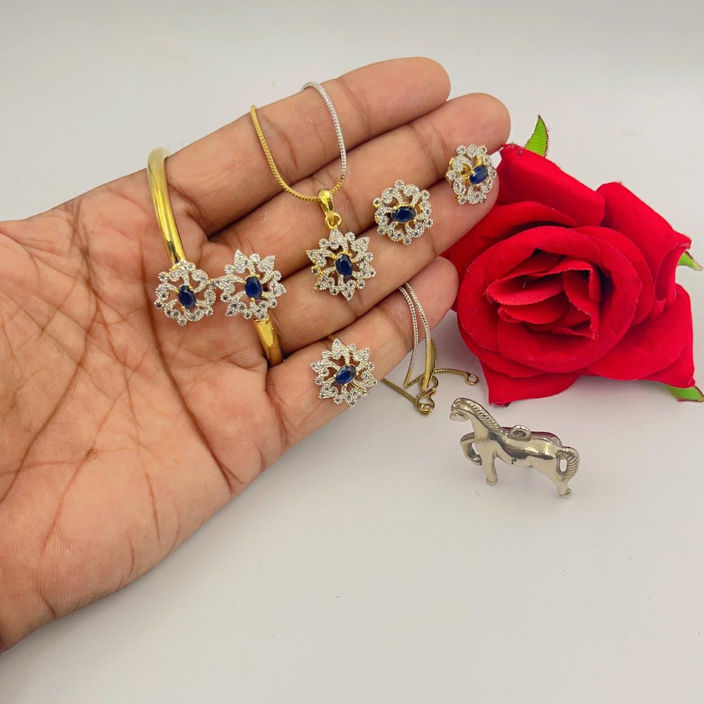 FS Collection Gold Plated Jewellery Combo