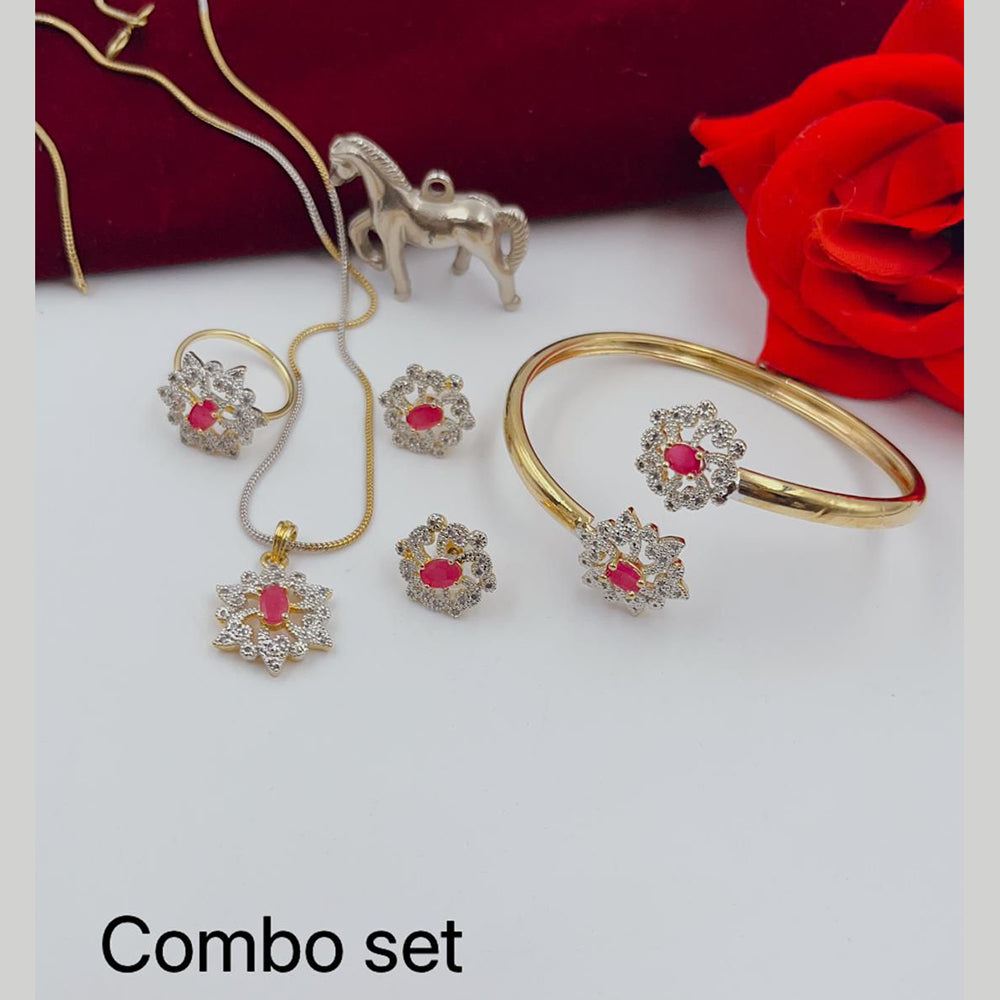 FS Collection Gold Plated Jewellery Combo