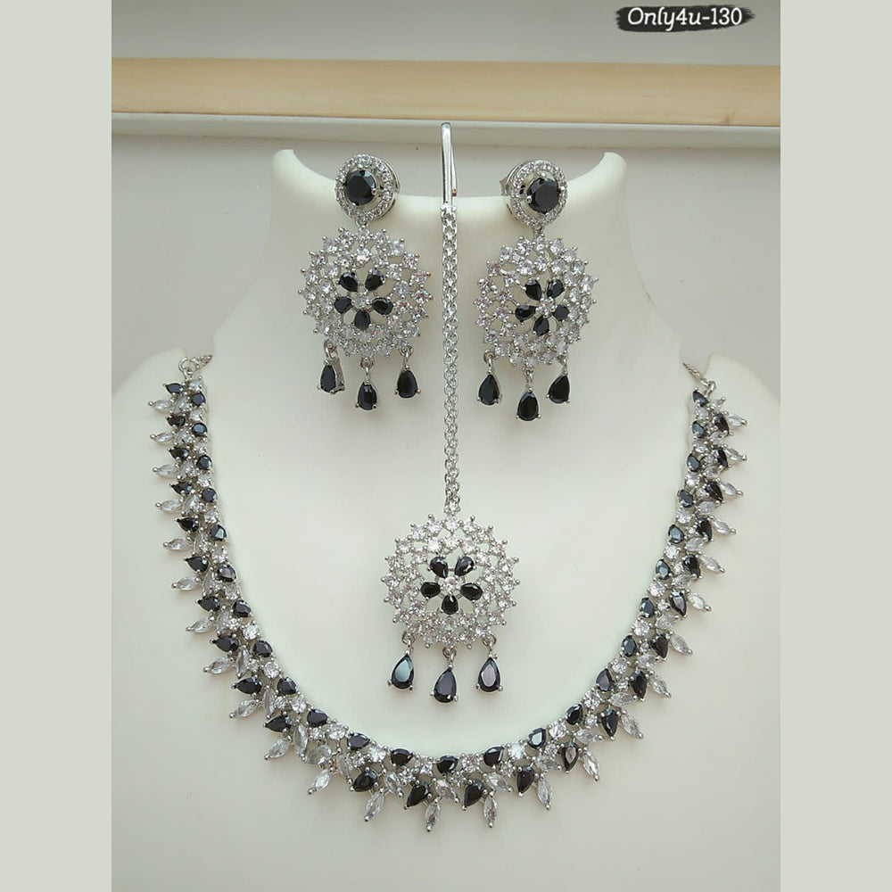 FS Collection Copper Ad Stone Choker Necklace Set