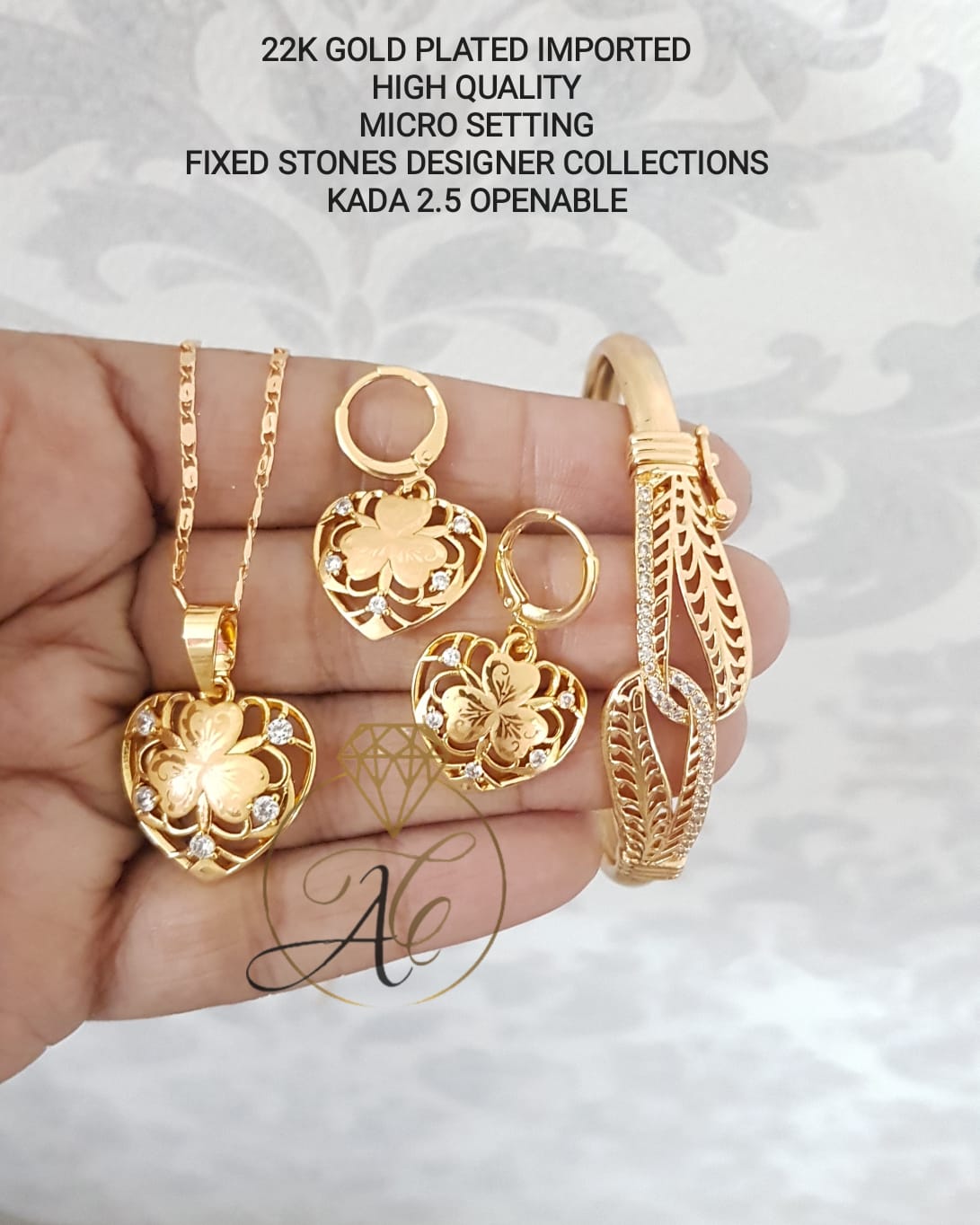 FS Collection Gold Plated Jewellery Combo