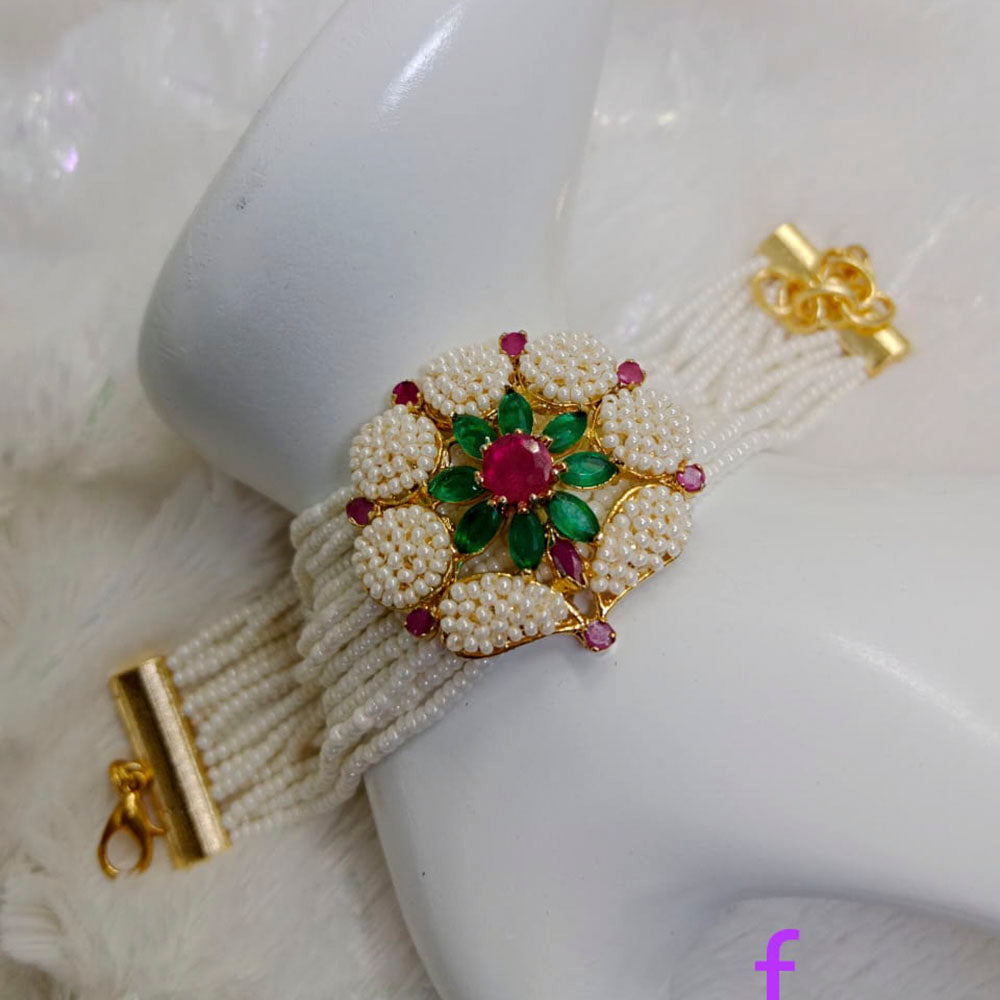 FS Collection Ad Stone Gold Plated Bracelet