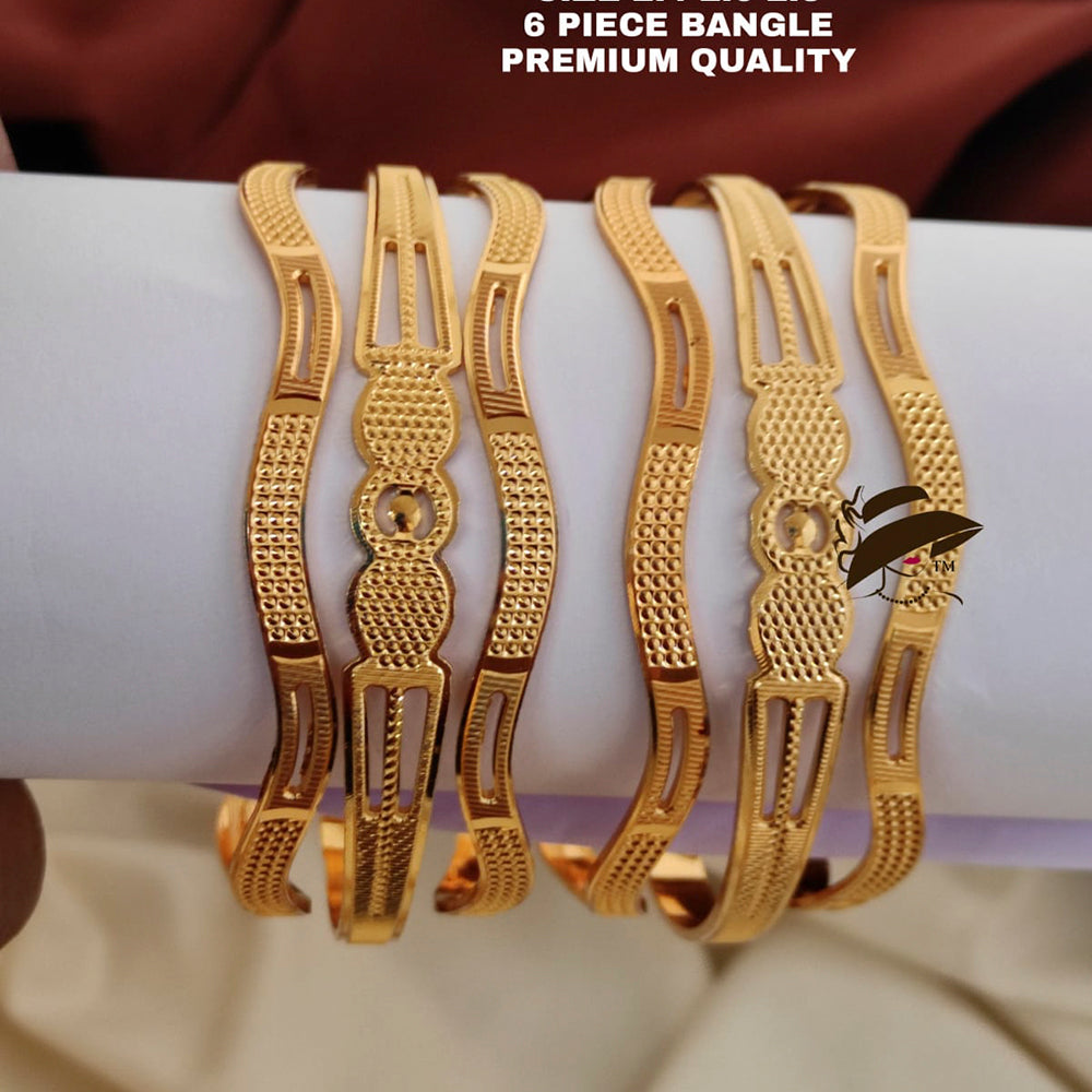 FS Collection Gold Plated Bangles Set