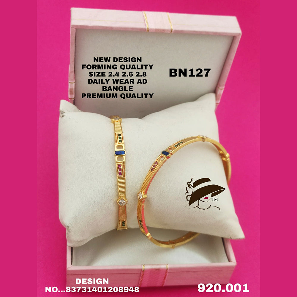 FS Collection Gold Plated Bangles Set