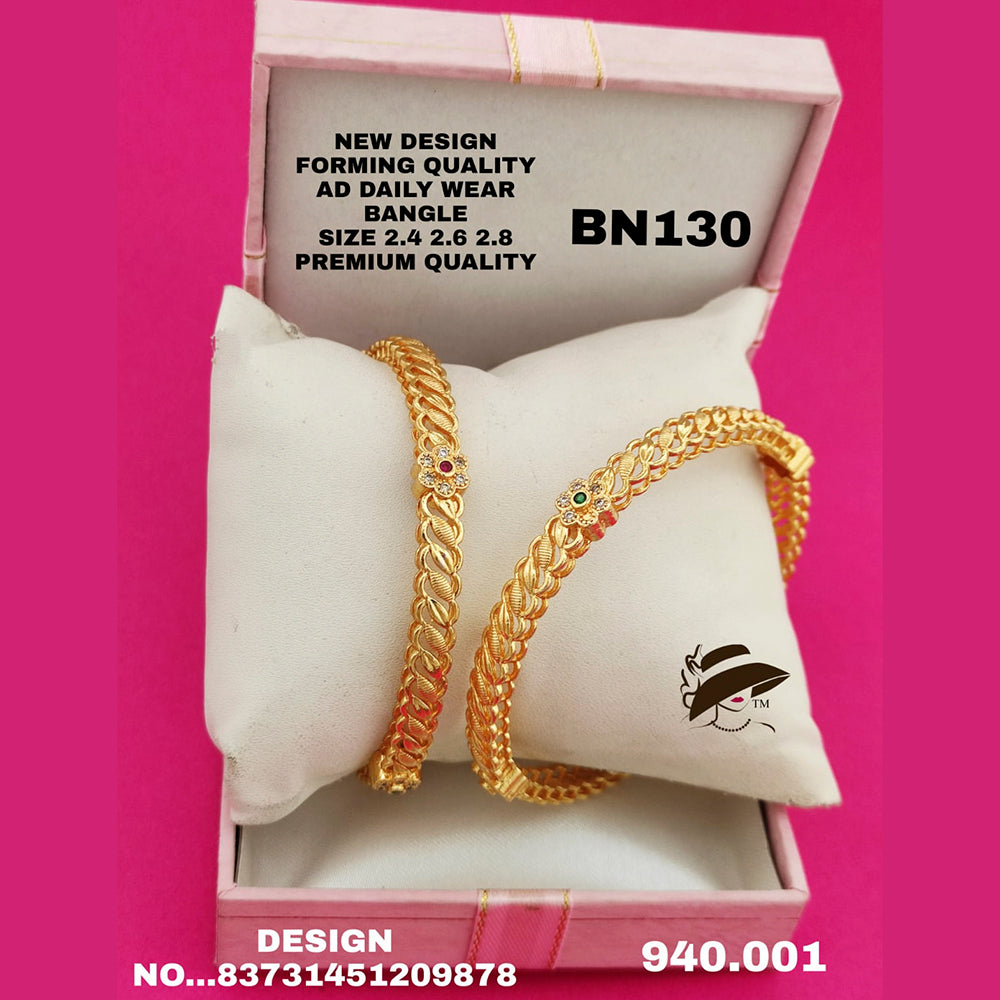 FS Collection Gold Plated Bangles Set