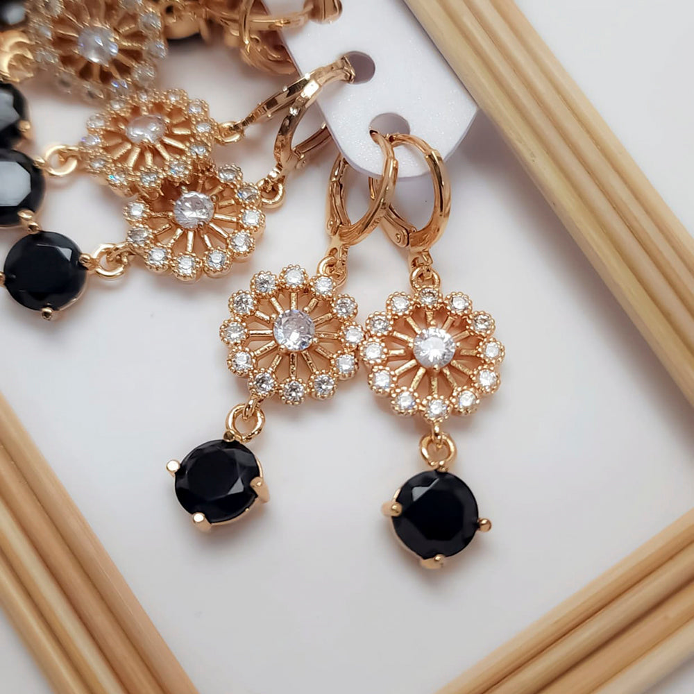 FS Collection Crystal Stone Dangler Earrings