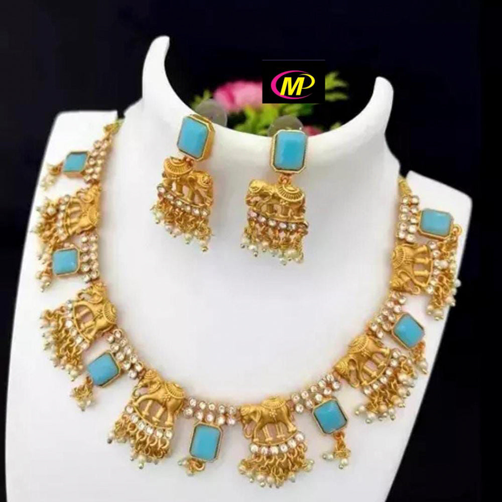 FS Collection Gold Plated Austrian Stone Necklace Set