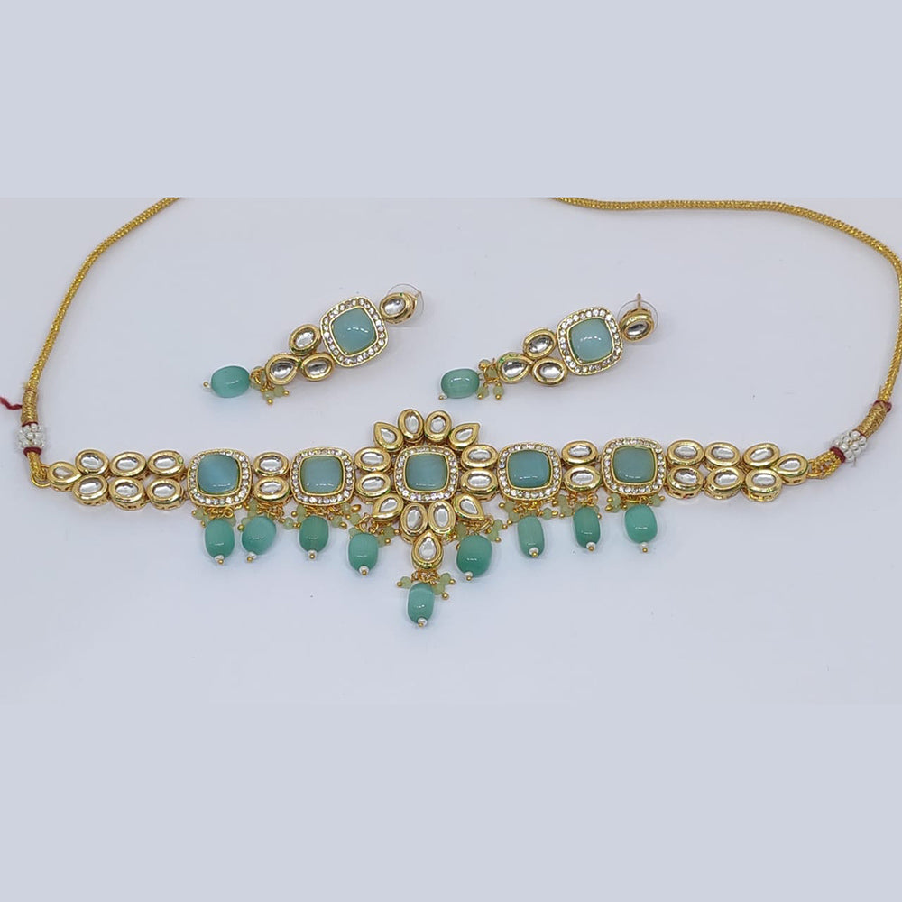 FS Collection Kundan Stone Choker Necklace Set