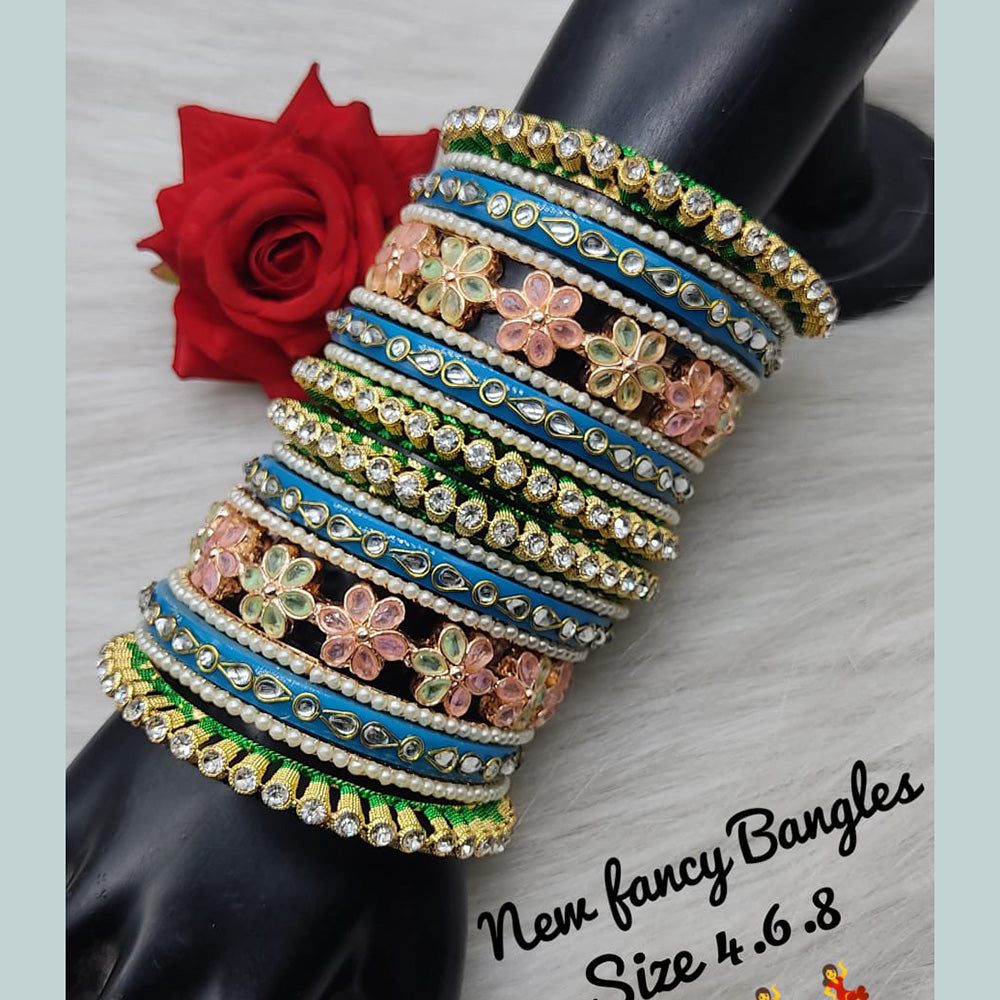 FS Collection Gold Plated Bangles Set
