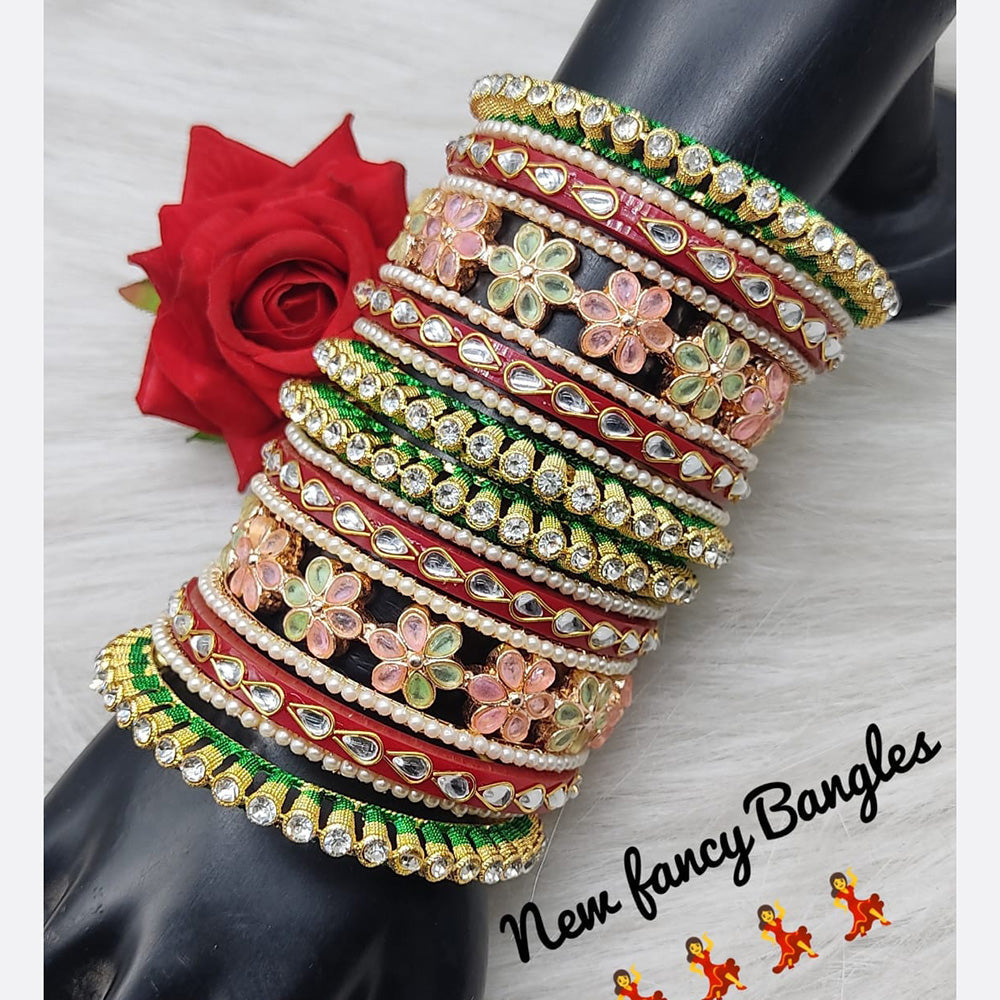 FS Collection Gold Plated Bangles Set