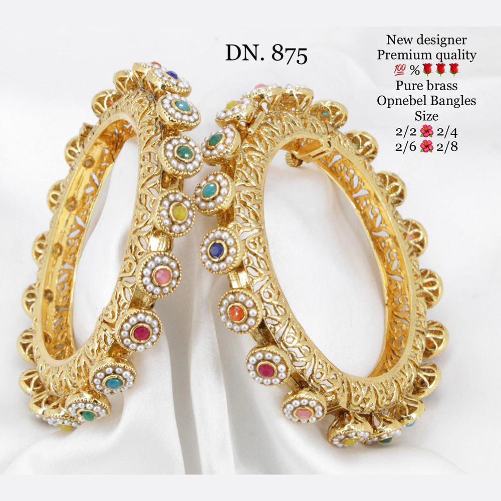 FS Collection Gold Plated Bangles Set