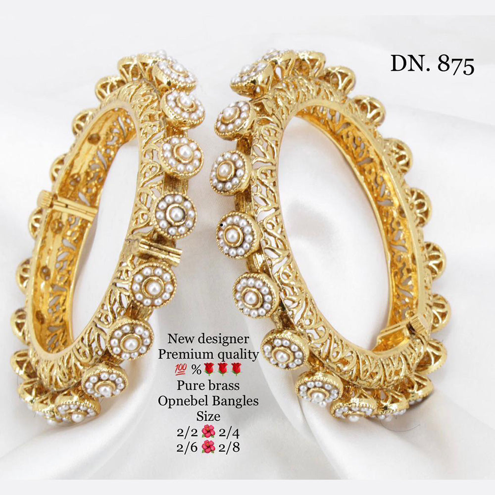 FS Collection Gold Plated Bangles Set