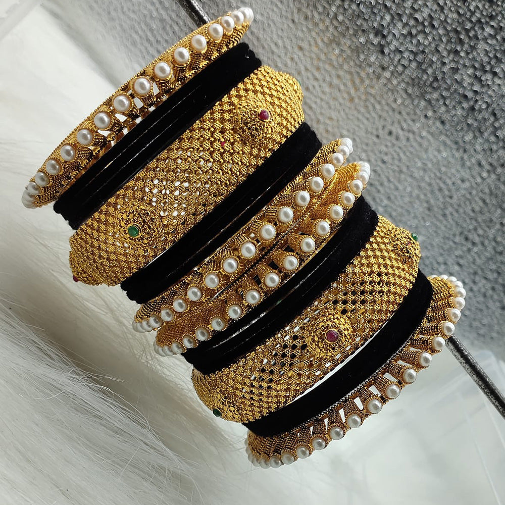 FS Collection Gold Plated Bangles Set