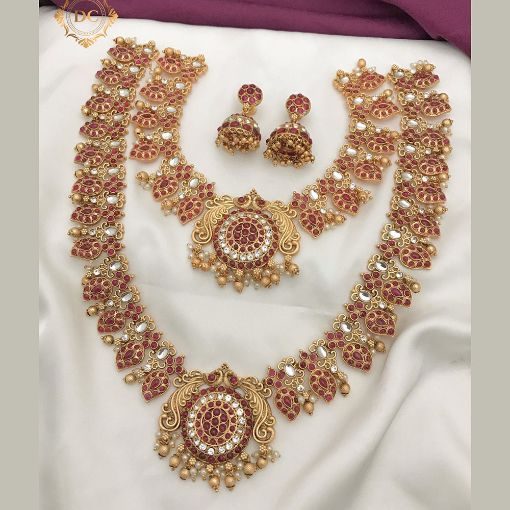 FS Collection Gold Plated Double Necklace Set