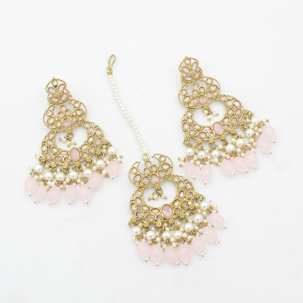 FS Collection Earrings & Maangtikka Set