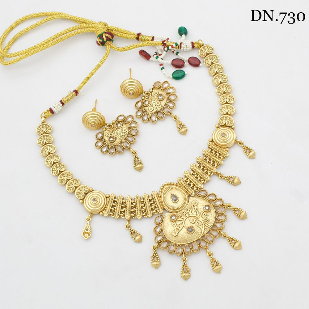 FS Collection Gold Plated Necklace Set