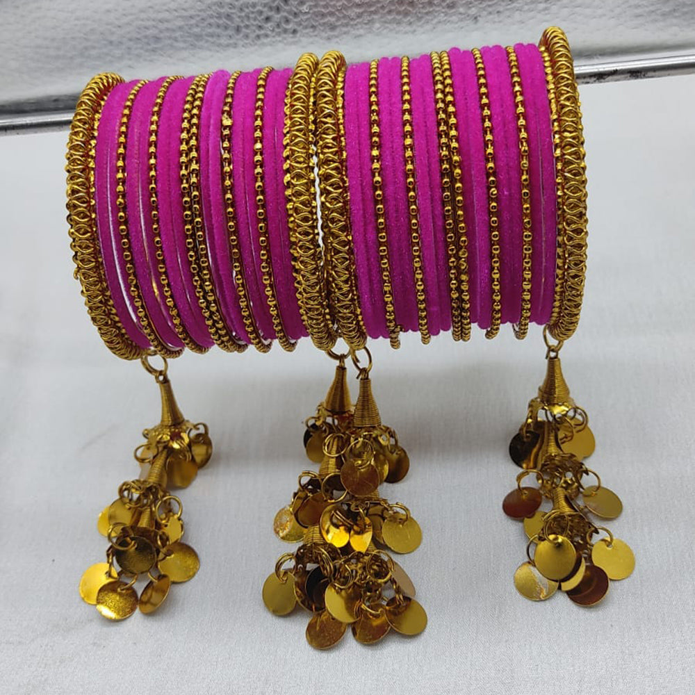 FS Collection Velvet Bangles Set