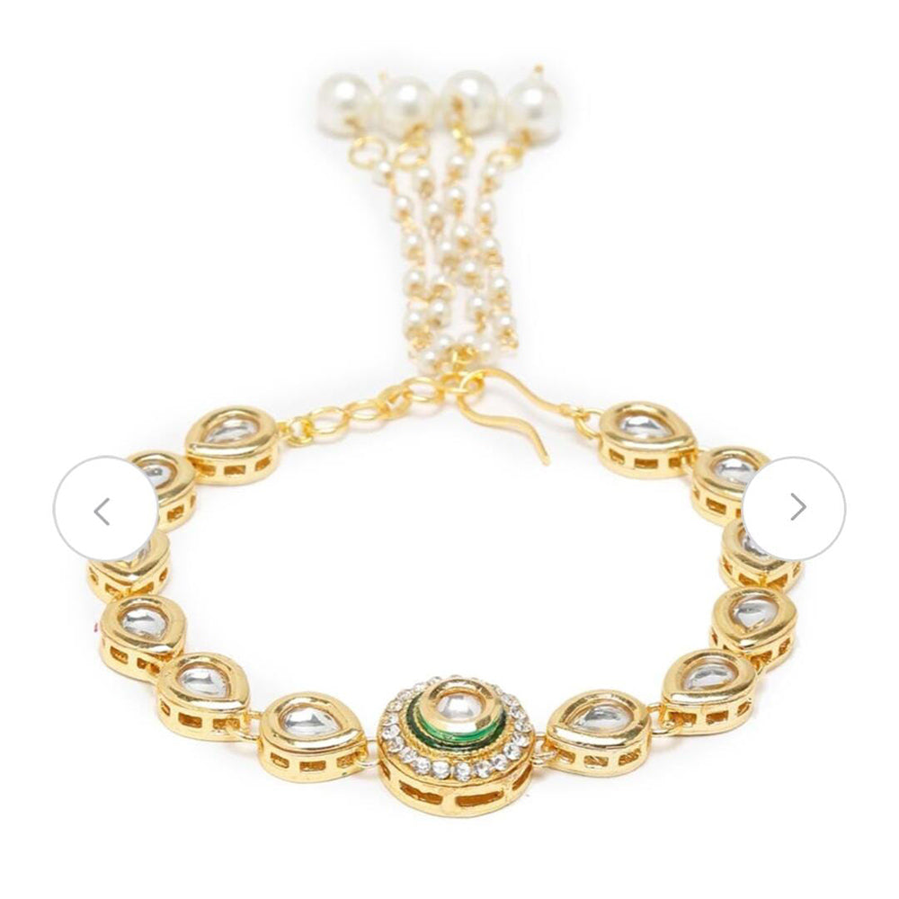 FS Collection Kundan Stone Adjustable Bracelet