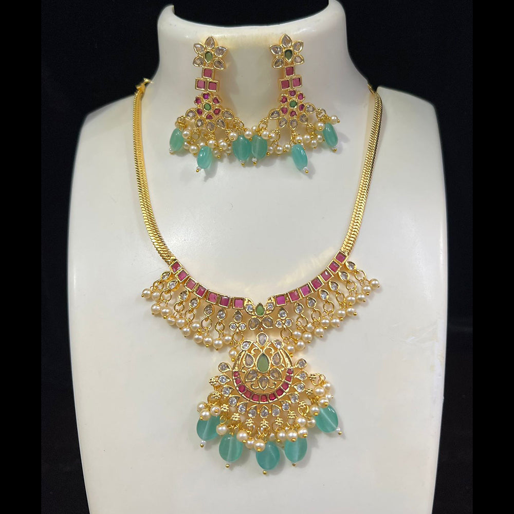 FS Collection Gold Plated Necklace Set