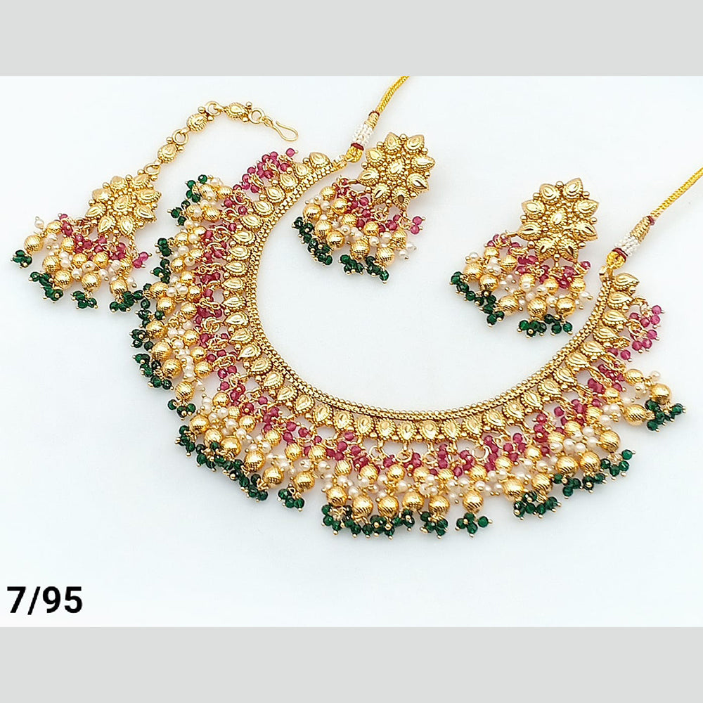 FS Collection Gold Plated Necklace Set