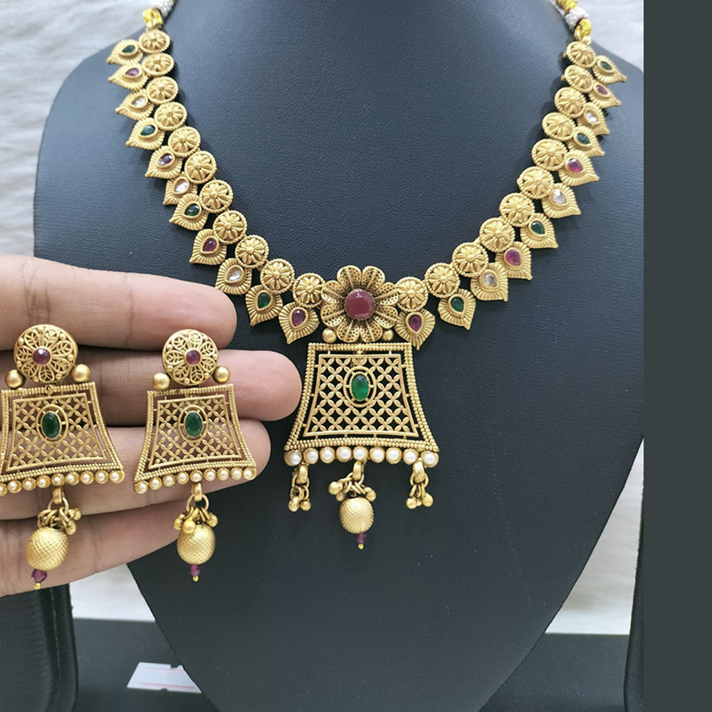 FS Collection Gold Plated Pota Necklace Set