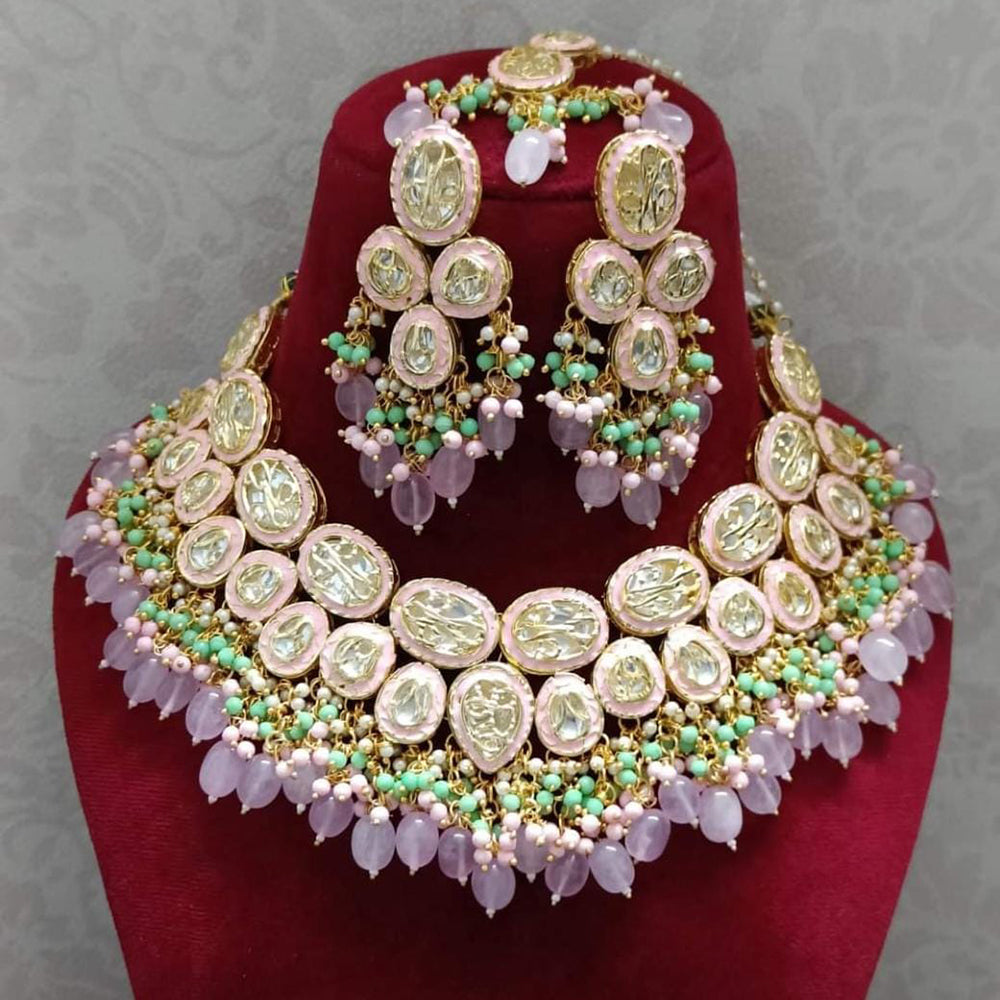 FS Collection Gold Plated Victorian Necklace Set
