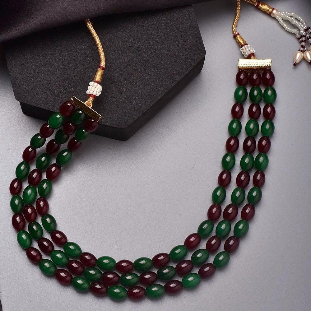FS Collection Gold Plated Beads Necklace