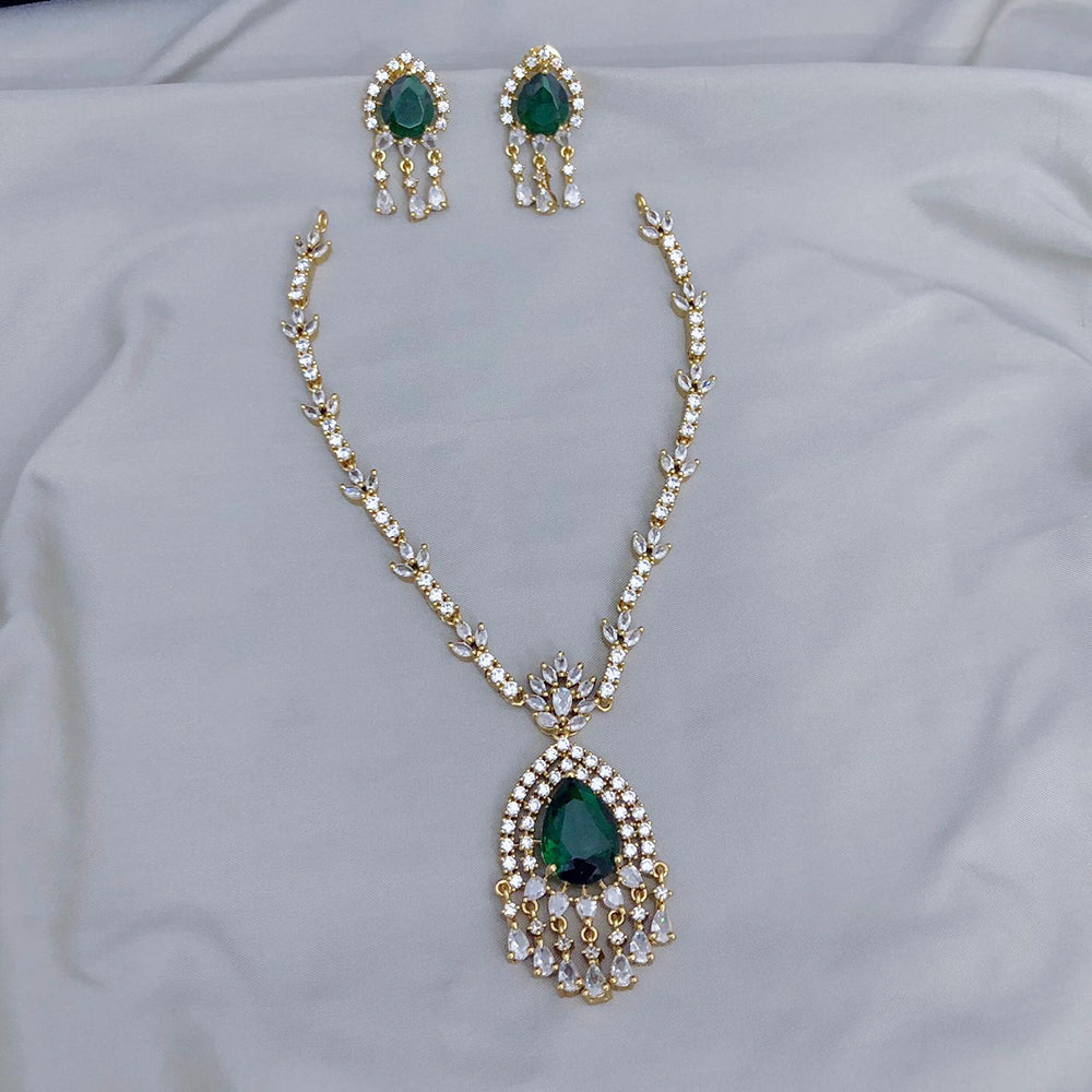 FS Collection Gold Plated Austrian Stone Necklace Set