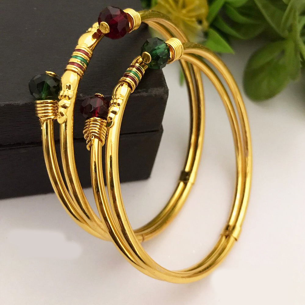 FS Collection Gold Plated Bangles Set