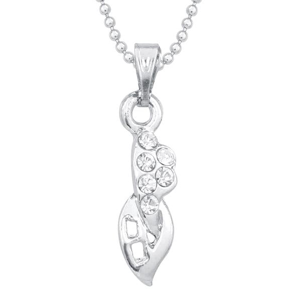 Regina Austrian Stone Silver Plated Chain Pendant