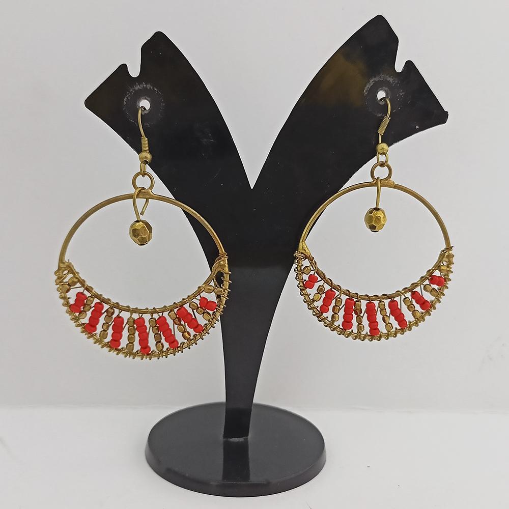 Jeweljunk Gold Plated Beads Dangler Earrings - 1309091A