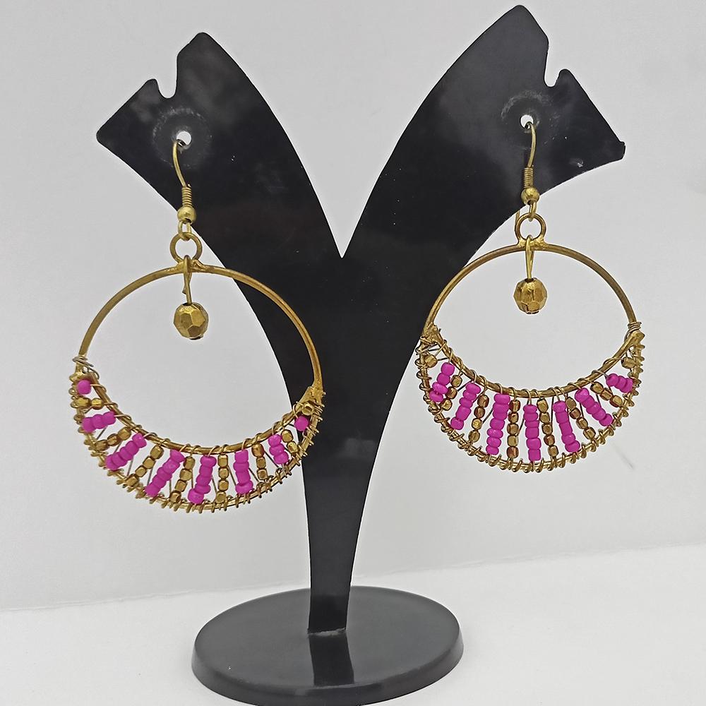 Jeweljunk Gold Plated Beads Dangler Earrings - 1309091A