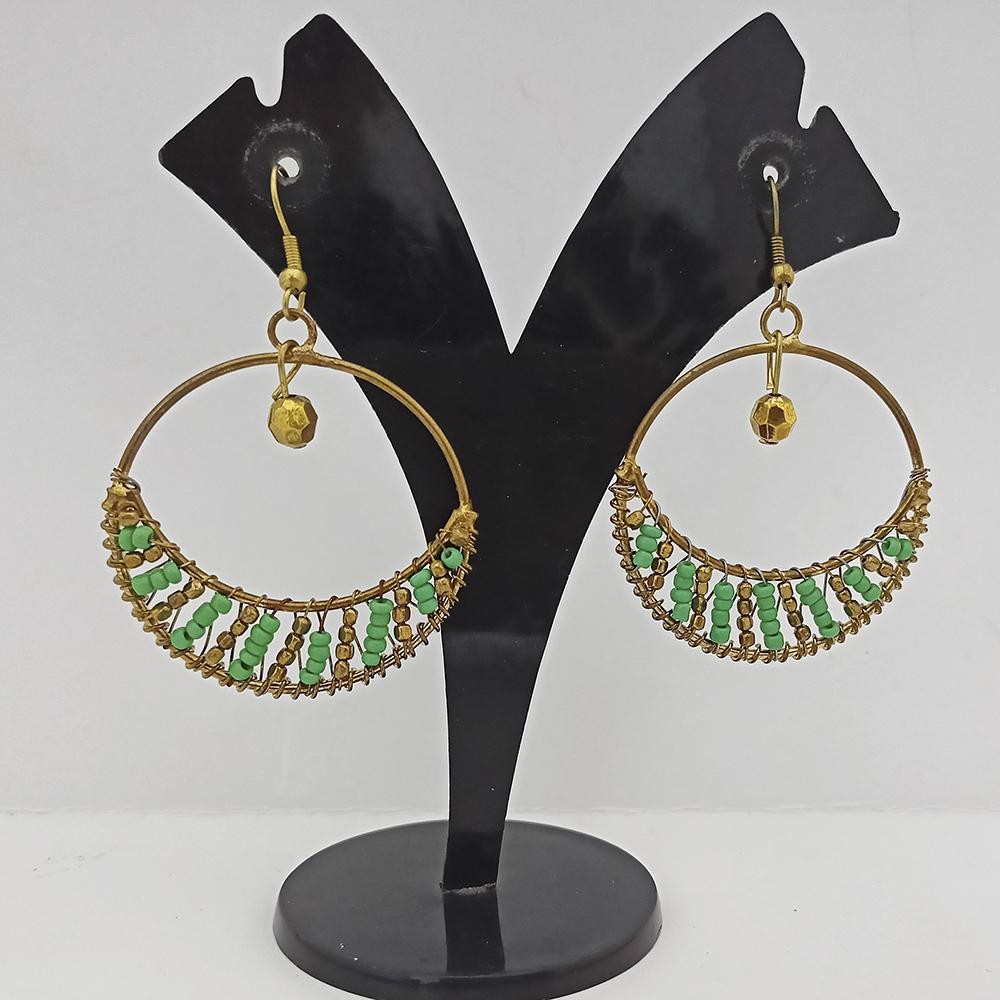 Jeweljunk Gold Plated Beads Dangler Earrings - 1309091A