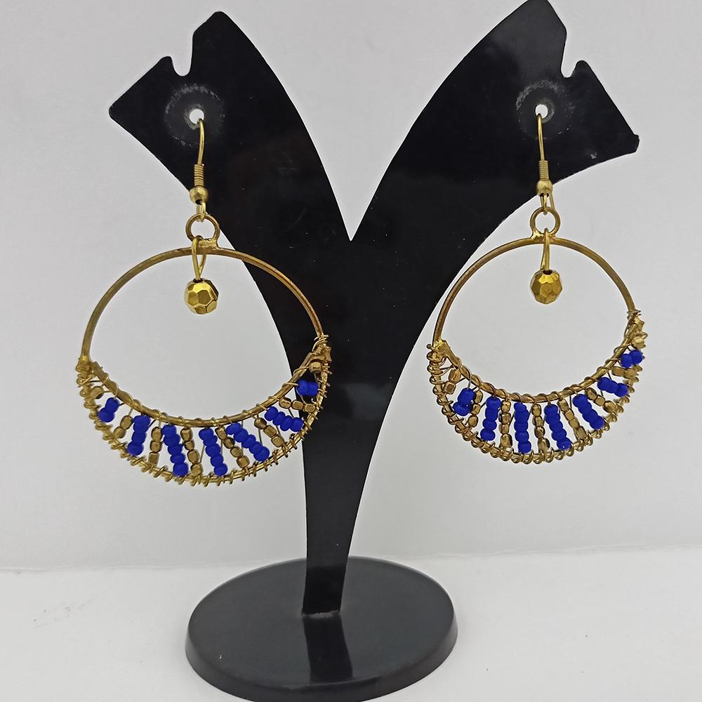 Jeweljunk Gold Plated Beads Dangler Earrings - 1309091A