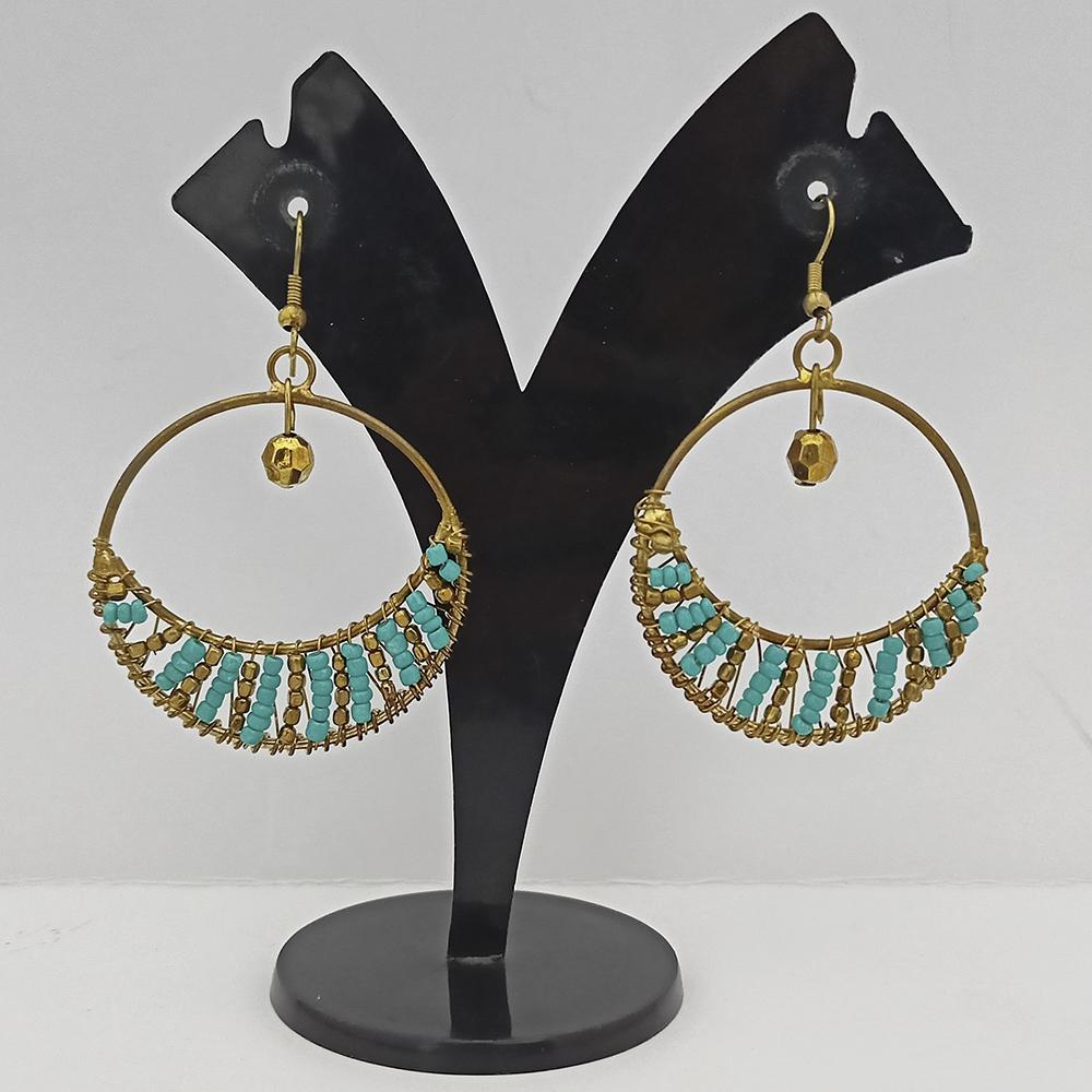 Jeweljunk Gold Plated Beads Dangler Earrings - 1309091A