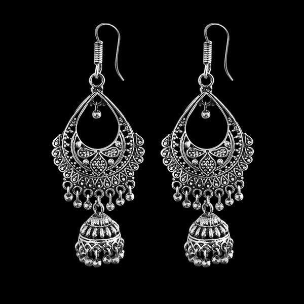 Jeweljunk Silver Plated Dangler Earrings - 1311282