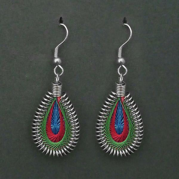Tip Top Fashions Rhodium Plated Multi Thread Dangler Earrings - 1316101U