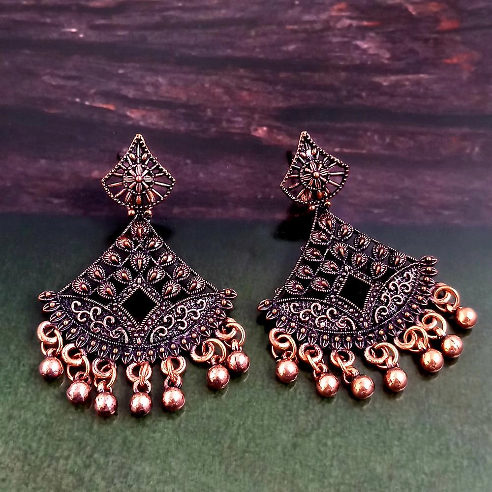 Woma Antiqe Gold Plated Dangler Earrings - 1318245B