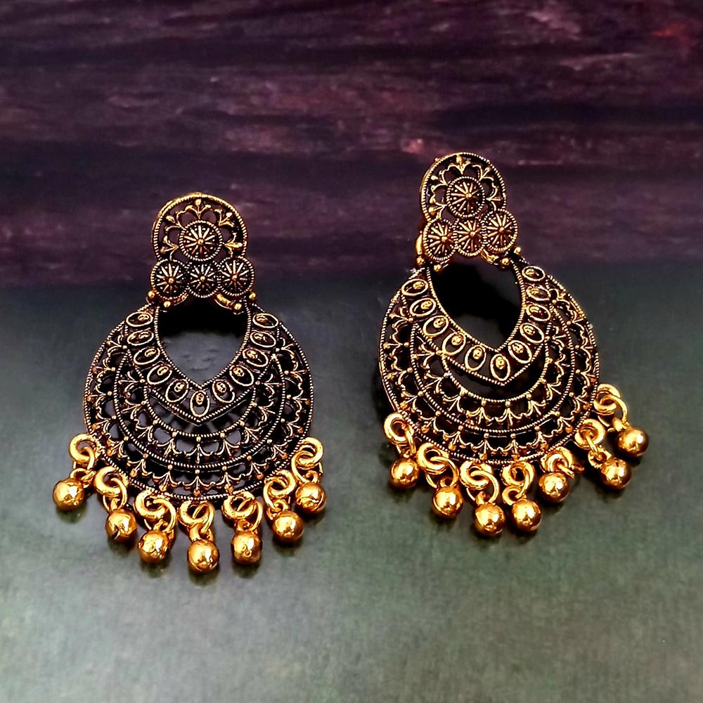 Woma Gold Plated Dangler Earrings - 1318250A