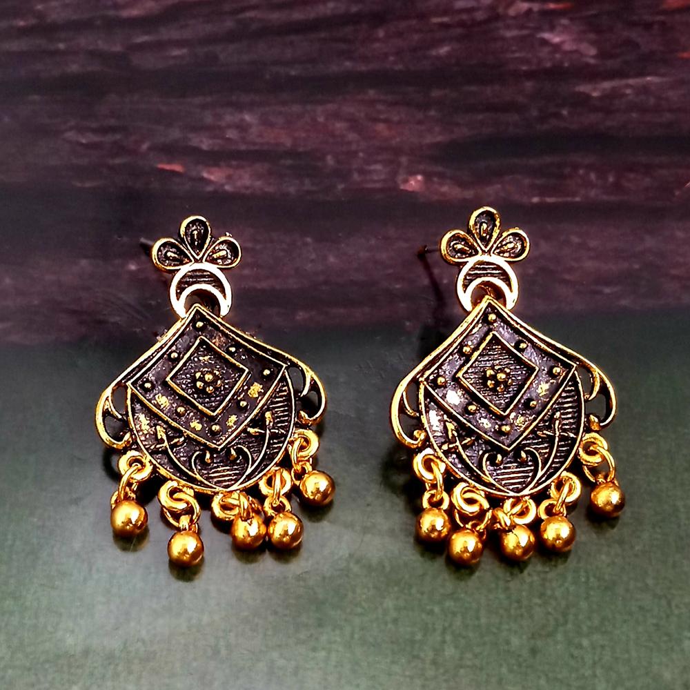 Woma Gold Plated Dangler Earrings - 1318261A