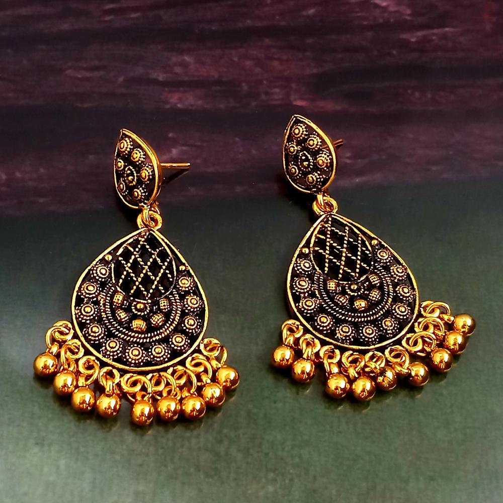 Woma Gold Plated Dangler Earrings - 1318265A