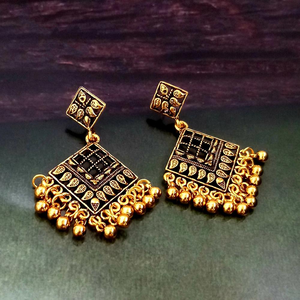 Woma Gold Plated Dangler Earrings - 1318266A
