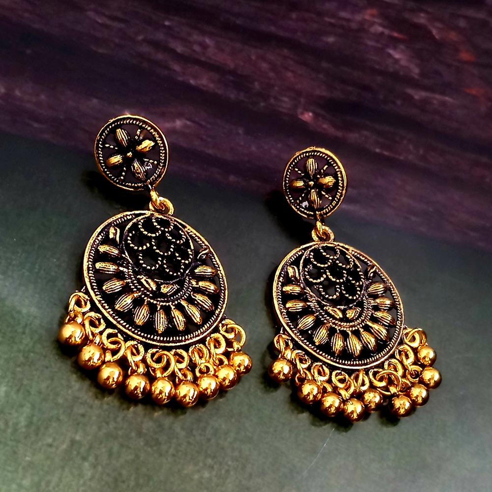 Woma Gold Plated Dangler Earrings - 1318269A