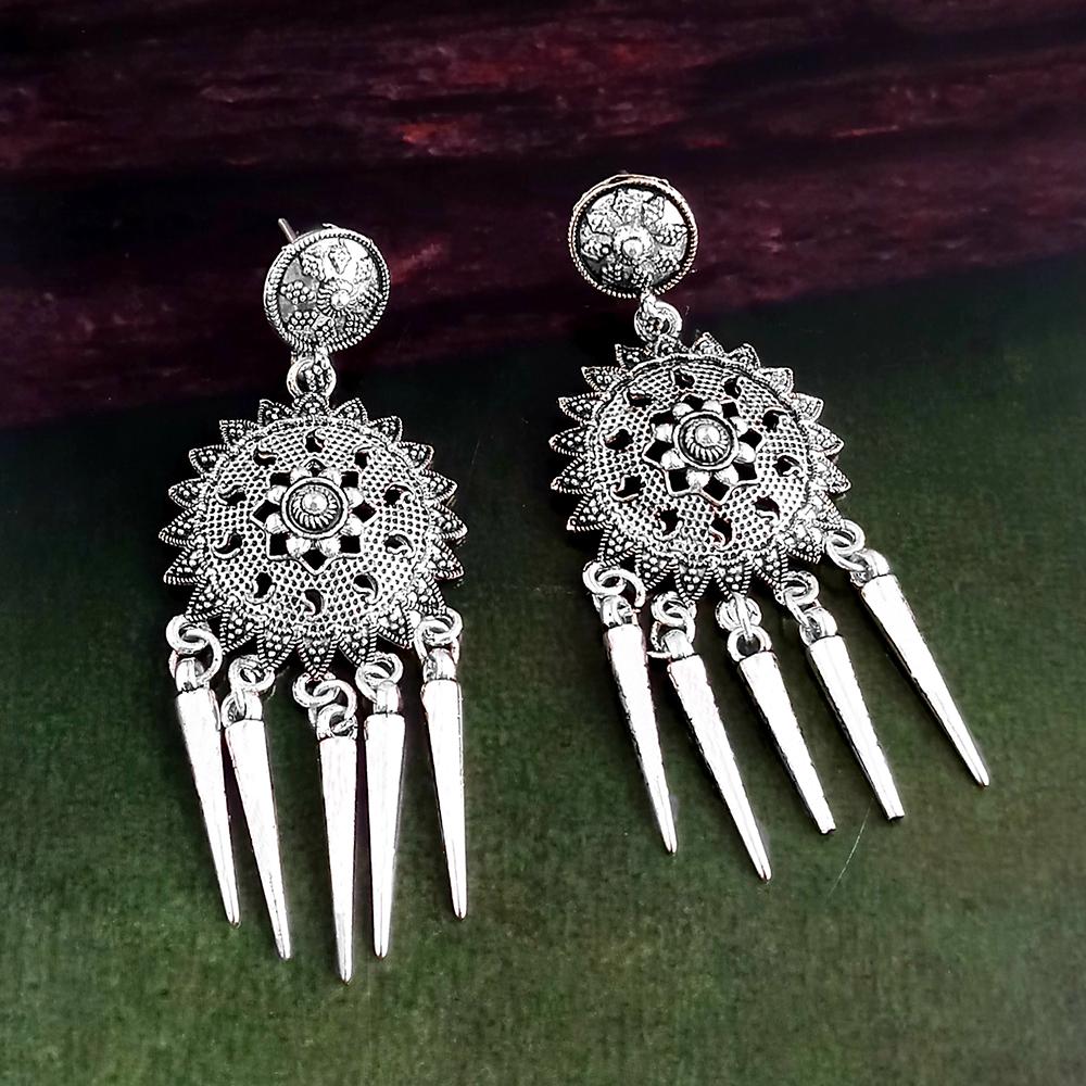 Woma Silver Plated Dangler Earrings - 1318277