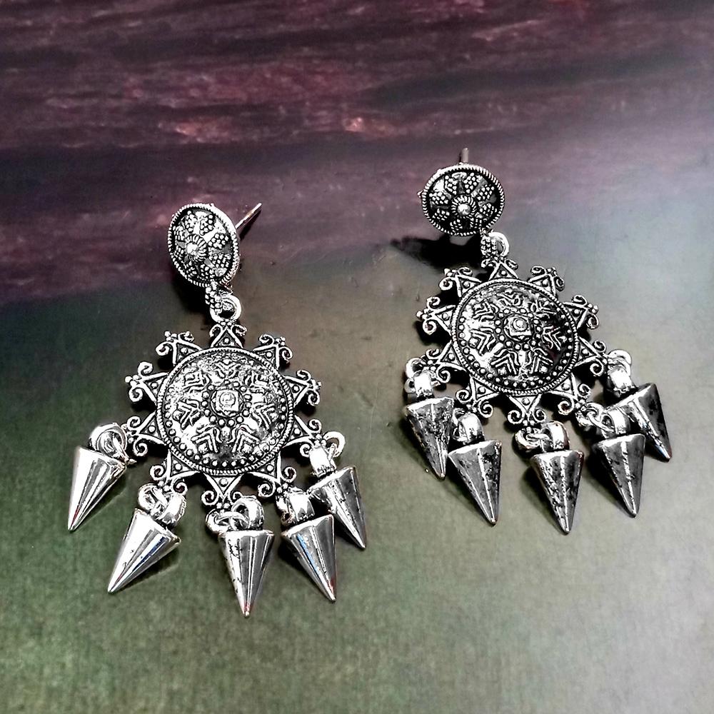 Woma Silver Plated Dangler Earrings - 1318292