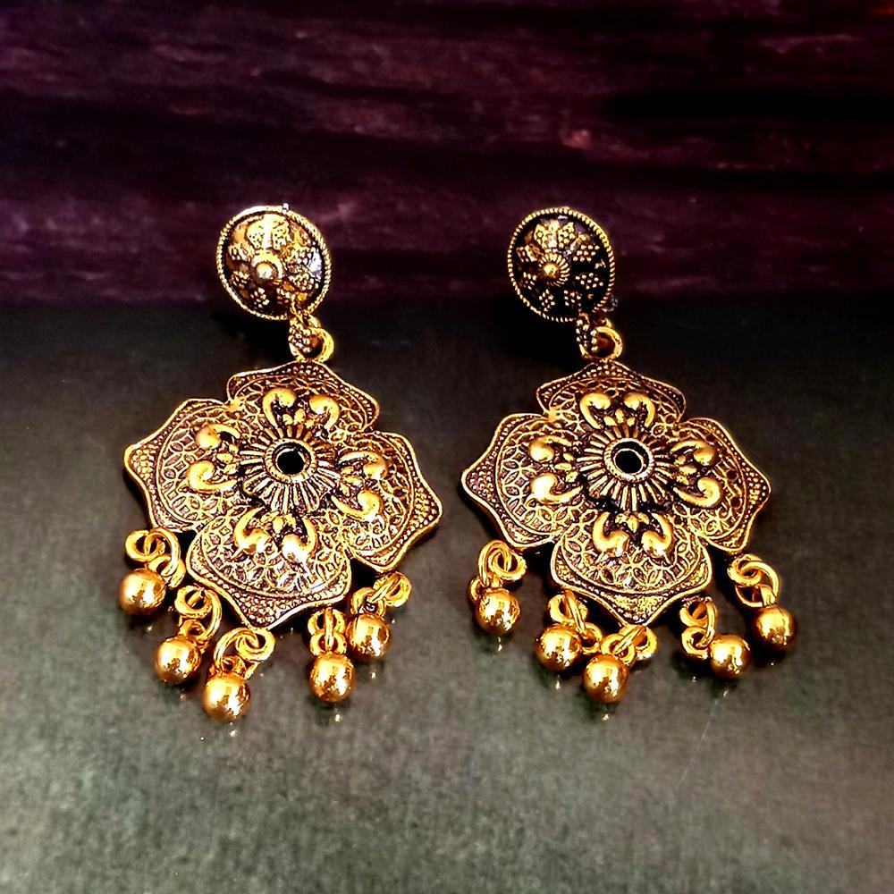 Woma Gold Plated Dangler Earrings - 1318313A