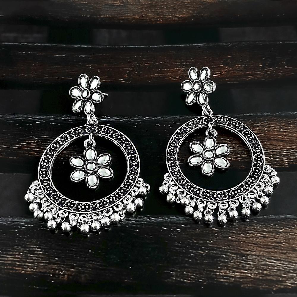 Woma Oxidised Plated Dangler Earrings - 1318336