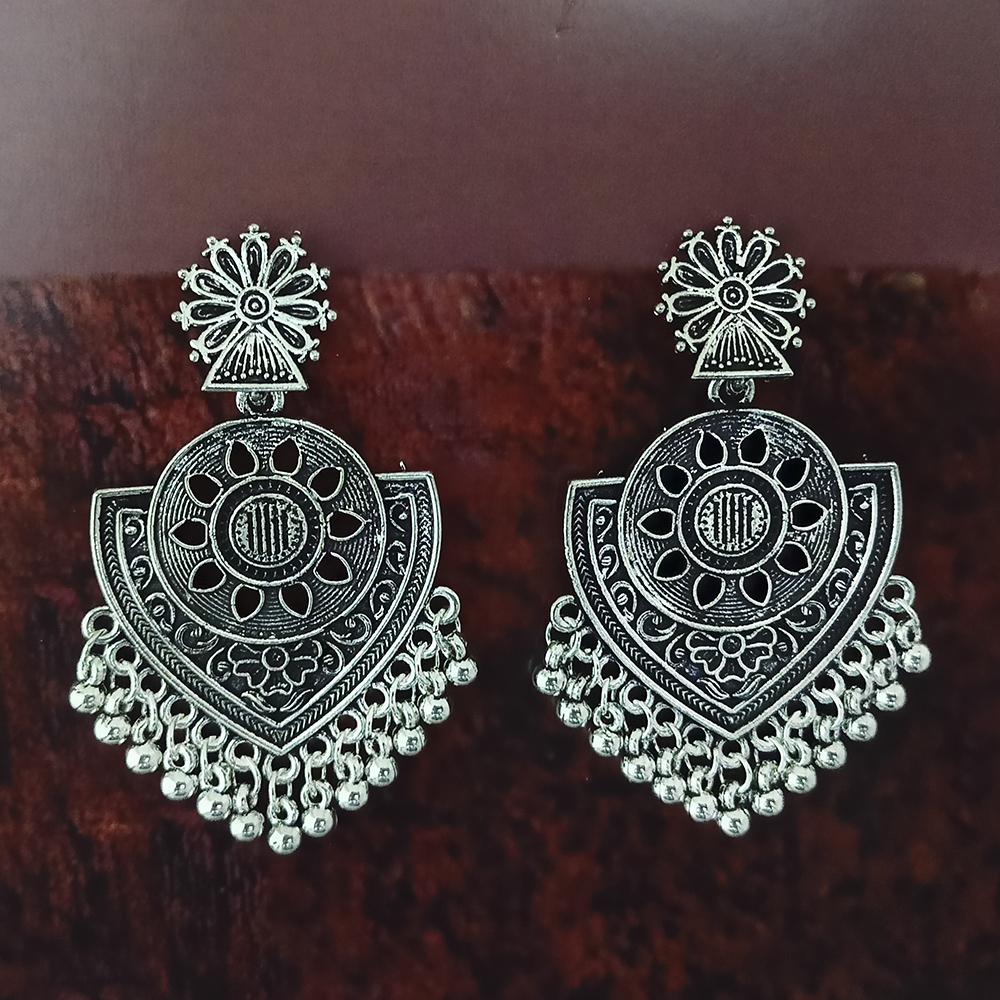 Woma Oxidised Plated Dangler Earrings - 1318361